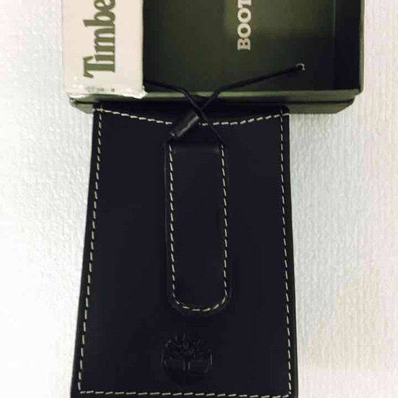 Timberland Flip Clip Mens Leather Wallet Black - Picture 3 of 4